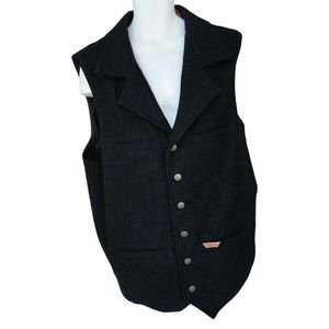 Panhandle Powder River Outfitters Vest Mens XXLT 2X Tall Wool Gray Lined